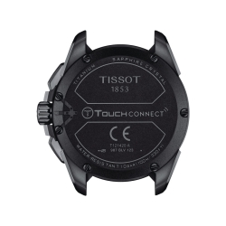 Reloj Tissot T-Touch Connect Solar en titanio negro y correa silicona, T1214204705103.
