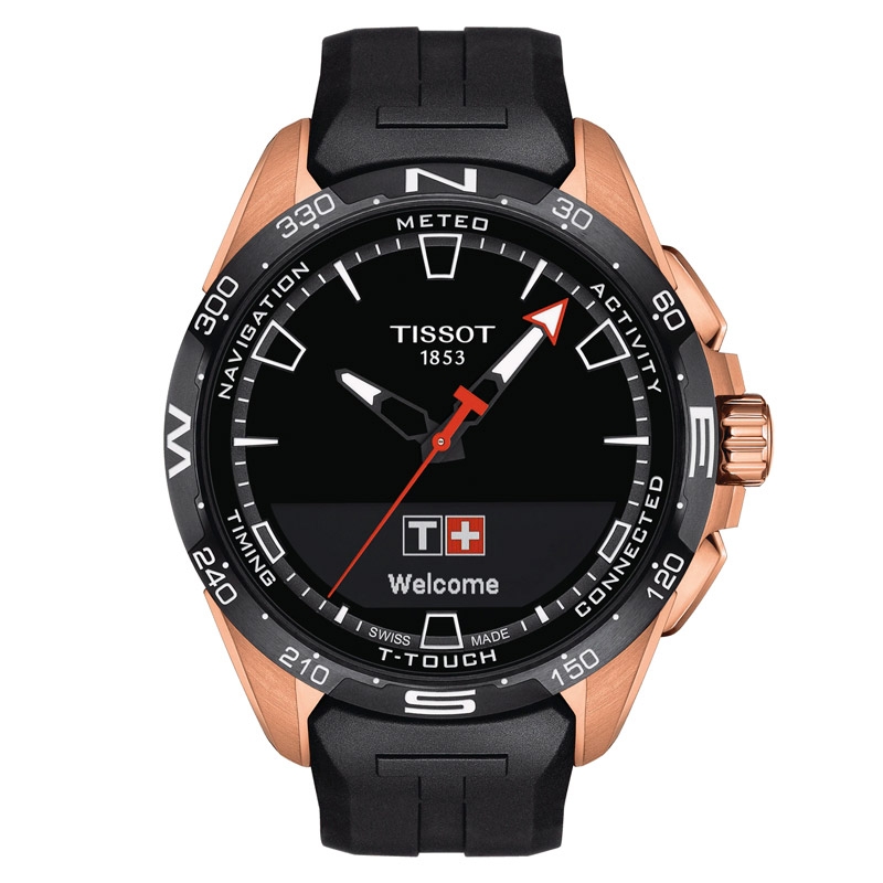 ⚡Reloj Tissot T-Touch Connect Solar en titanio rosé para hombres, T1214204705102.