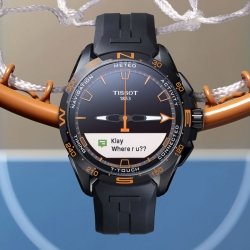 Reloj Tissot T-Touch Connect Solar en titanio negro y correa silicona, T1214204705104.