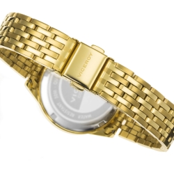 Reloj Viceroy Grand de mujer en acero con revestimiento IP dorado, esfera blanca, 401072-03.