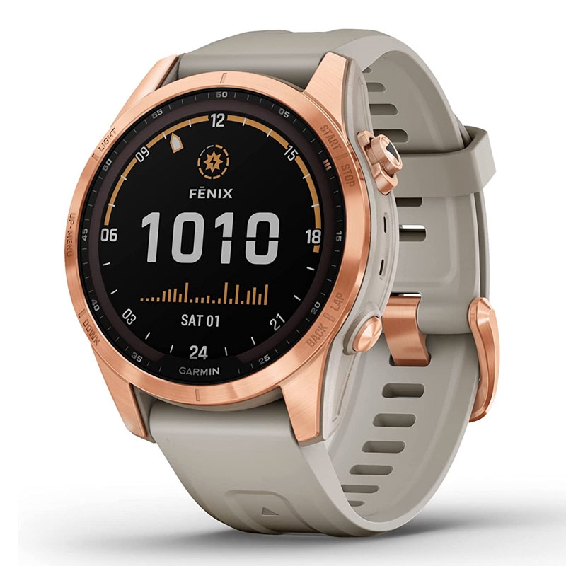 ️reloj Garmin Fēnix 7s De Mujer Solar Beige Y Rosé 010 02539 11