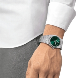 Reloj Tissot PRX para hombre en acero y esfera verde, T1374101109100.