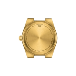 Reloj Tissot PRX de mujer en acero dorado, 35 mm, T1372103302100.