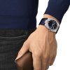 ⭐ Reloj Tissot PRX hombre esfera y correa de piel azul T1374101604100.