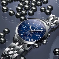 Reloj Tissot PRC 200 de hombre cronógrafo y esfera azul, T1144171104700.