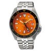 ⚡Reloj Seiko 5 Sports GMT automático acero y esfera naranja, SSK005K1.