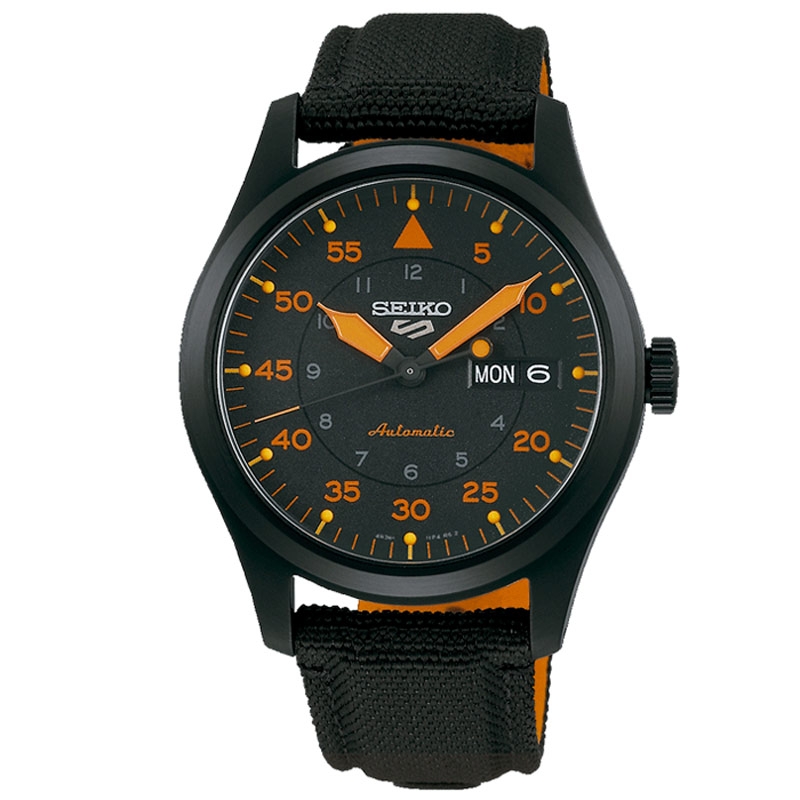 Reloj Seiko 5 Sport Street Style Flieger automático en negro, SRPH33K1.