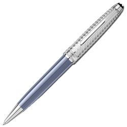 Bolígrafo Montblanc Meisterstück Glacier Doué en celeste y acero, 129405.
