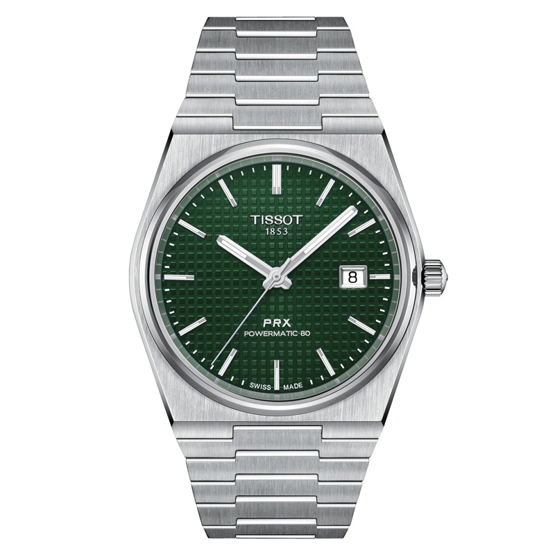 Reloj Tissot PRX Powermatic 80 hombre automático esfera verde, T1374071109100.