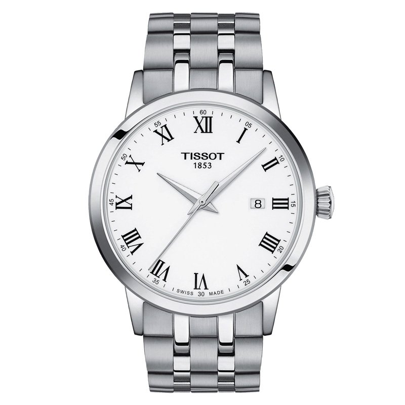 Reloj Tissot Classic Dream de hombre, esfera blanca T1294101101300.