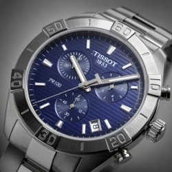 Reloj tissot PR 100 Sport de hombre cronógrafo y esfera azul T1016171104100.