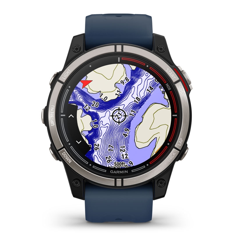 Reloj Garmin quantix® 7 edición Zafiro en azul con pantalla AMOLED, 010-02582-61.