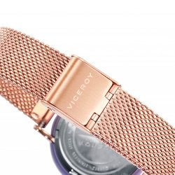 Reloj Viceroy Kiss de mujer en acero rosé con caja malva y malla, 471156-09.