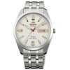 Reloj Orient 3 Star de hombre automático en acero y esfera blanca, RA-AB0020S19B.