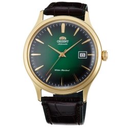 Reloj Orient Bambino automático de hombre dorado con esfera verde, FAC08002F0.
