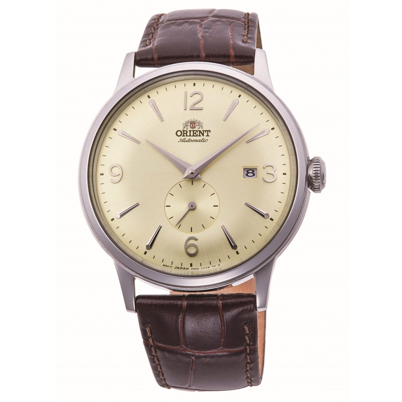 Reloj Orient Bambino automático de hombre con esfera beige, RA-AP0003S10B.