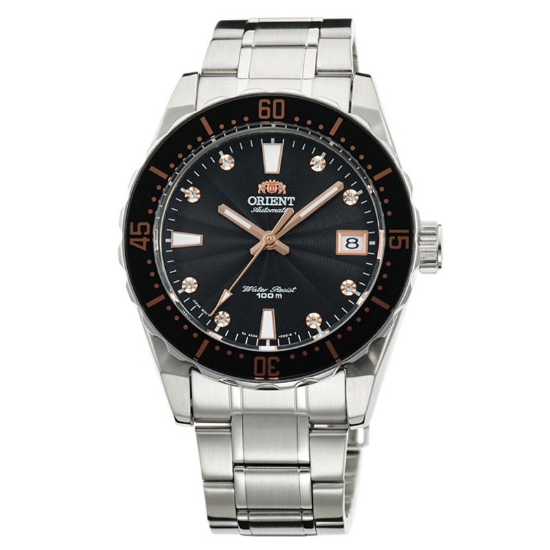 Reloj Orient de mujer automático con esfera negra y circunitas, FAC0A001B0.