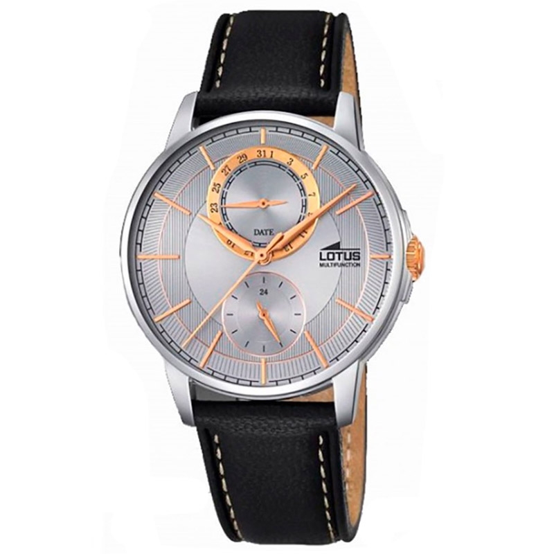 Reloj Lotus Minimalist de hombre formato 24h y correa de cuero, 18323/1.