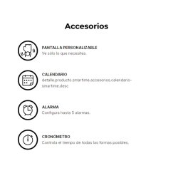 Funcionalidades del smartwatch Lotus Smartime de mujer en plateado con bluetooth 5.0, 50044/1.