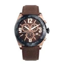 Reloj Viceroy de hombre cronógrafo en dorado y piel 46523-45