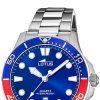 Reloj Lotus Excellent de hombre en acero con bisel azul/rojo, 18759/5.