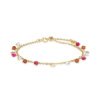 Pulsera de plata dorada y cuentas con estrella, Shae de Luxenter, BXA233Y114.