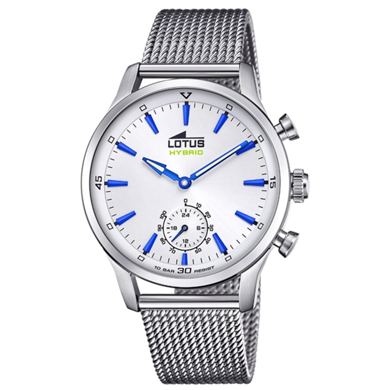 Reloj inteligente Lotus Connected Hybrid de hombre con detalles en azul, 18803/1.