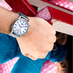 Reloj inteligente Lotus Connected Hybrid de hombre con detalles en azul, 18803/1.
