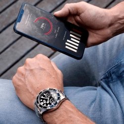 Reloj inteligente Lotus Connected Hybrid de hombre, acero y esfera negra, 18800/2.