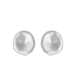 Pendientes redondos en plata lisa rodiada Dafka de Luxenter, EH715999.
