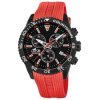 Reloj Lotus ColoR de hombre en negro y correa silicona roja, 18672/1.