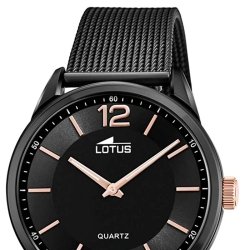 Reloj Lotus Smart Casual de hombre en acero negro y detalles rosé, 18736/3.