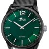 Reloj Lotus Smart Casual para hombre negro con esfera verde y doble correa, 18736/1.
