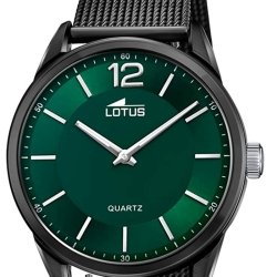 Reloj Lotus Smart Casual para hombre negro con esfera verde y doble correa, 18736/1.