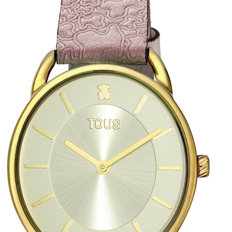 Reloj Tous DAI XL de mujer en acero dorado y correa rosa, 200351019.