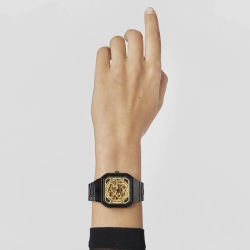 Reloj Tous D-Beard automático para mujer en negro y esfera dorada, 200351032.