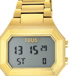 Reloj Tous Emerald digital de mujer dorado y caja rectangular, 200351028.