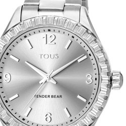 Reloj Tous Tender Beard de mujer en acero y bisel dentado, 200350950.