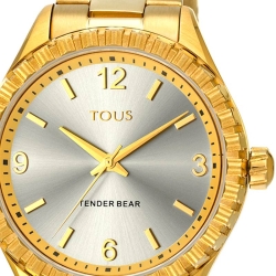 Reloj Tous Tender Beard de mujer en dorado con esfera plateada, 200350960.