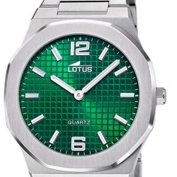 Reloj Lotus Excellent de hombre en acero y esfera verde, 18841/3.