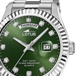 Reloj Lotus de hombre Freedom con dial verde y circonitas, 18854/6.