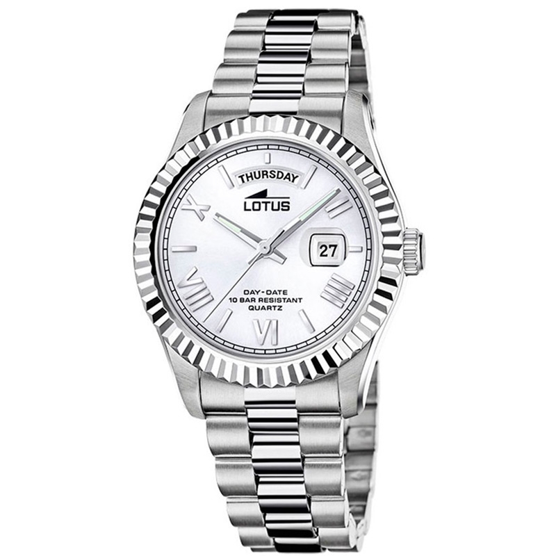 Reloj Lotus de hombre Freedom en acero con bisel dentado, 18854/1.