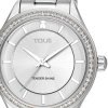 Reloj Tous Tender Shine de mujer en acero y circonitas, 200350510.