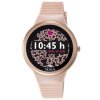 Reloj Tous Rond Connect en acero rosado y correa de silicona nude, 100350685.