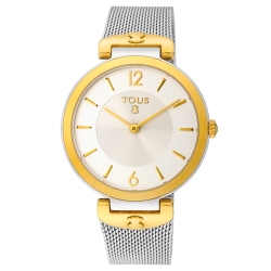 Reloj Tous S-Mesh de mujer en acero y dorado con malla milanesa, 200350500.