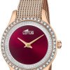 Reloj Lotus Bliss de mujer rosado con circonitas y esfera roja, 18828/1