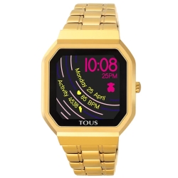 Reloj inteligente Tous B-Connect de mujer en acero IP dorado, 100350700.
