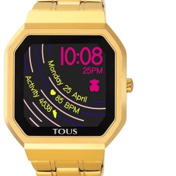 Reloj inteligente Tous B-Connect de mujer en acero IP dorado, 100350700.