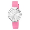 Reloj Tous Rainbow de niñas con correa rosa y esfera plateada, 800350600.