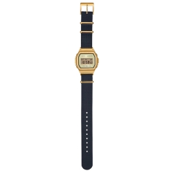 Reloj Casio Vintage Iconic de mujer en acero dorado y nylon, A1000MGN-9ER.